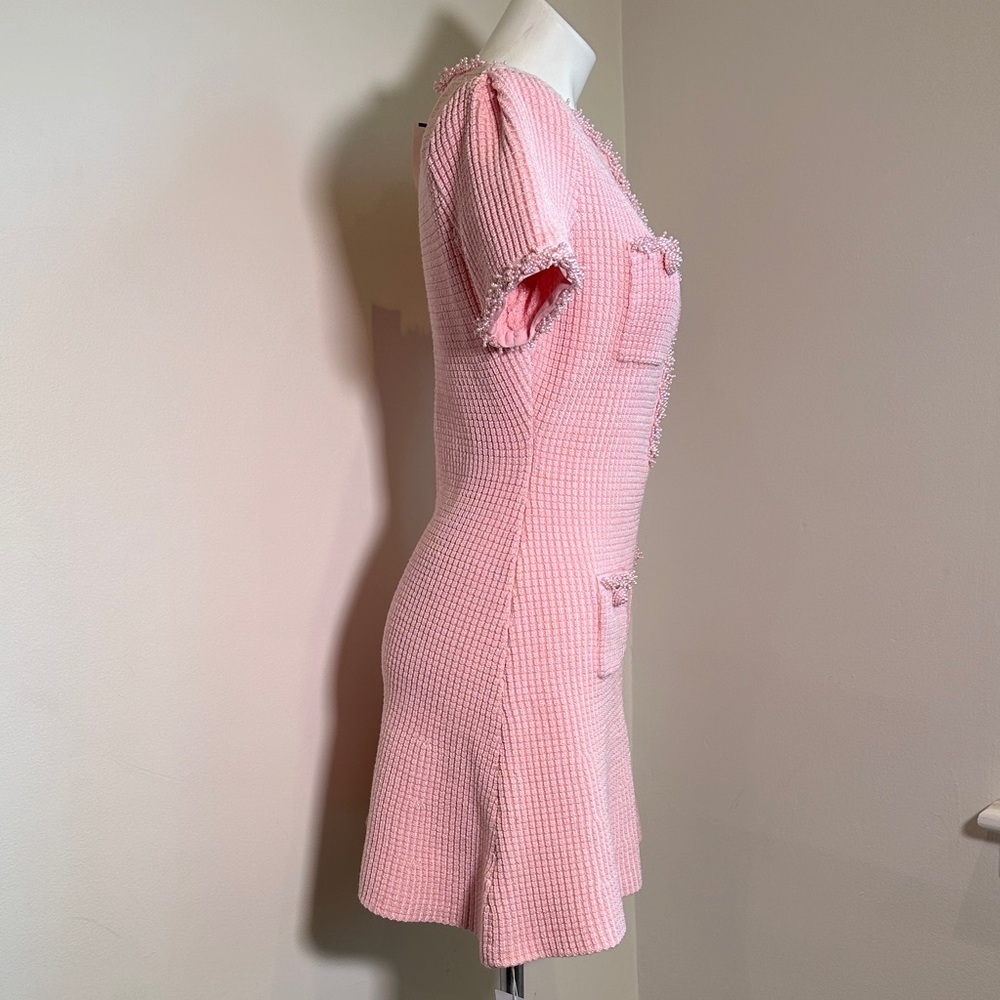 Self-Portrait Pink Textured Dress - Picture 10 of 15